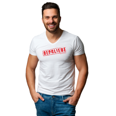 Bergliebe #hüttengaudi  - Herren V-Neck Shirt
