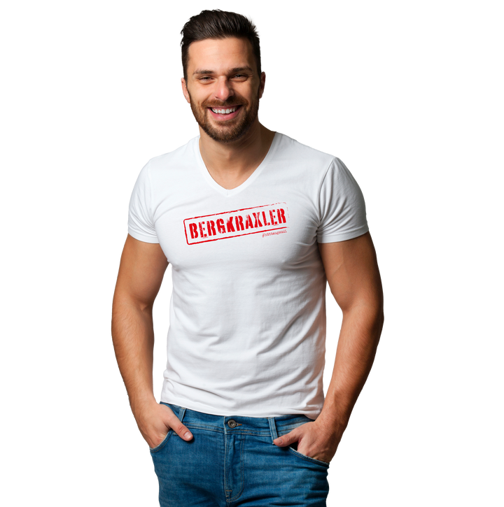 Bergkraxler #hüttengaudi  - Herren V-Neck Shirt
